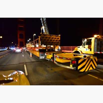 Golden Gate Bridge Night Workzone  